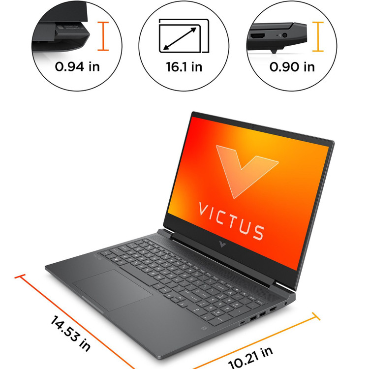 لپتاپ ۱۶ اینچی اچپی مدل Victus 16 R0016nia core i5 13500h 16gb ram d5 512 gb ssd rtx 3050 6gb